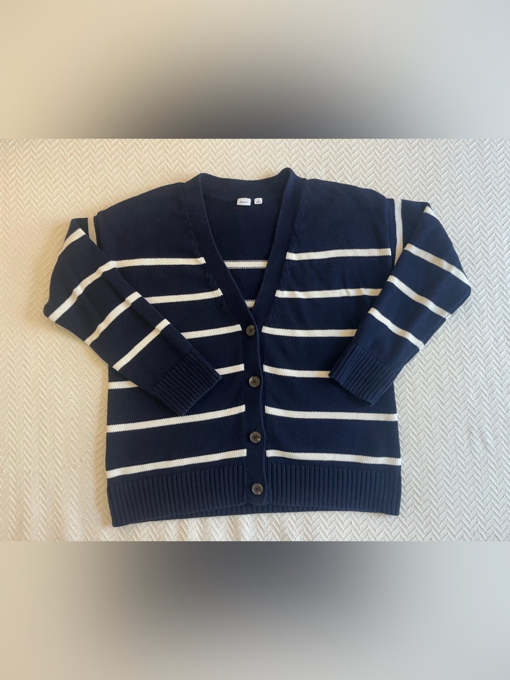 Gap Cotton Striped Cardigan